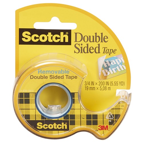 Scotch Removable Double Sided Tape 238 3/4″ × 200″ (19 mm × 5.08 m) - Benchmark Tooling