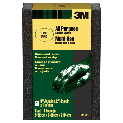 ‎3M Sanding Sponge CP-001-ESF Block 3 3/4″ × 2 5/8″ × 1″ Fine - Benchmark Tooling