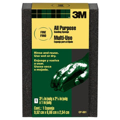 ‎3M Sanding Sponge CP-001-ESF Block 3 3/4″ × 2 5/8″ × 1″ Fine - Benchmark Tooling