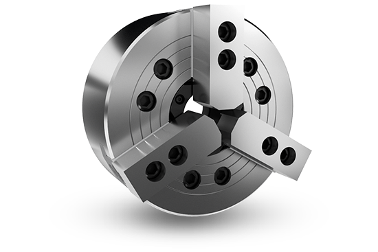 Auto Strong N-200A Series 3-jaw through-hole power chuck (adapter included) - Part # N-232A15 - Exact Industrial Supply