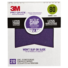 ‎3M Pro Grade Precision Faster Sanding Sanding Sheets 80 grit Coarse 27080TRI-20 9″ × 11″ - Benchmark Tooling