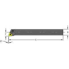 A20U MWLNL4 Steel Boring Bar w/Coolant - Benchmark Tooling