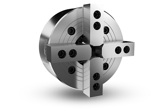 Auto Strong NIT-200 Series 4-jaw through-hole power chuck (adapter excluded) - Part # NIT-212 - Exact Industrial Supply