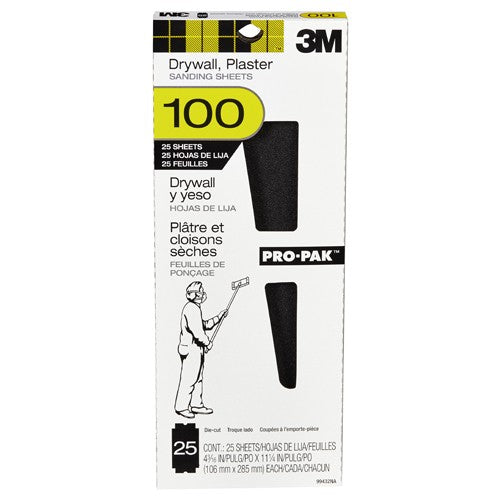 3M Drywall Sanding Sheet 99432NA 4 3/16″ × 11 1/4″ 100 grit - Benchmark Tooling