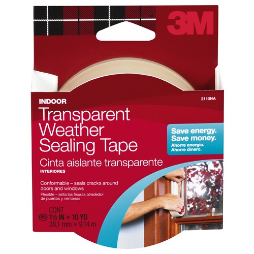 3M Indoor Transparent Weather Sealing Tape 1.5″ × 30 ft 2110NA - Benchmark Tooling