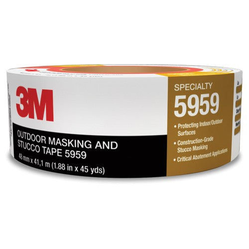 3M Outdoor Masking and Stucco Tape 5959 Red 48 mm × 41.1 m 12.0 mil Conveniently Packaged - Benchmark Tooling