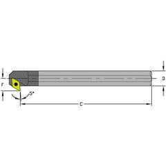 E12S SDXCL3 Solid Carbide Boring Bar w/Coolant - Benchmark Tooling