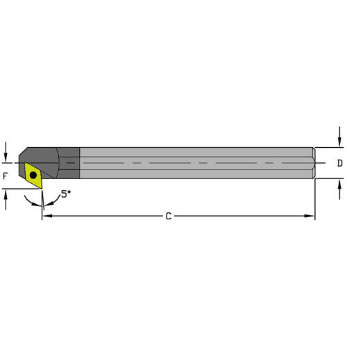 E10S SDXCL2 Coolant Thru Carbide Boring Bar - Benchmark Tooling