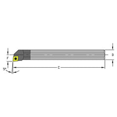 Indexable Coolant-Thru Boring Bar-E04H-SCLDR1.5 1/4″ SH - Exact Industrial Supply