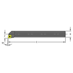 S08M SCLCL2 Steel Boring Bar - Benchmark Tooling