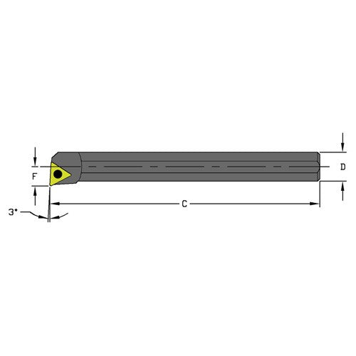 Indexable Coolant Thru Boring Bar-A10Q STUCR2 5/8″ SH - Exact Industrial Supply