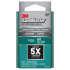 ‎3M SandBlaster Advanced Sanding Sanding Sponge 20909-60 60 grit 3-3/4″ × 2-1/2 × 1″ - Benchmark Tooling