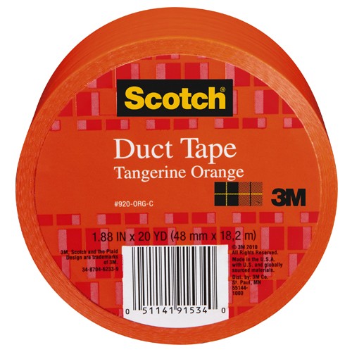 Scotch Duct Tape 920-ORG-C 1.88″ × 20 yd (48 mm × 18 2 m) Orange - Benchmark Tooling