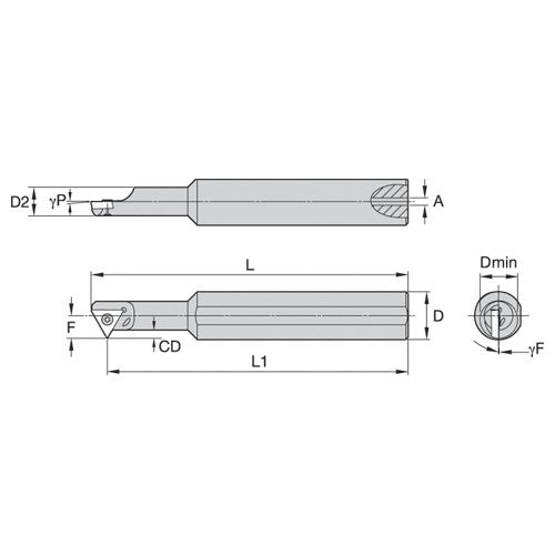 QSII625460R WG STEEL GROOVING THREADING BAR