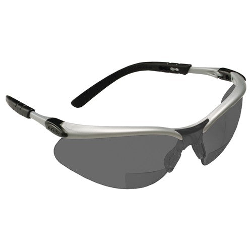 ‎3M BX Reader Protective Eyewear 11378-00000-20 Gray Lens Silver Frame +2.0 Diopter - Benchmark Tooling
