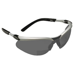 ‎3M BX Reader Protective Eyewear 11378-00000-20 Gray Lens Silver Frame +2.0 Diopter - Benchmark Tooling