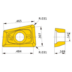 QOMT1443RM2 VP15TF MILLING INSERT