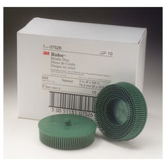 Scotch-Brite Roloc Bristle Disc RD-ZB 07526 50 TR Green 76 mm DSI Insert - Benchmark Tooling