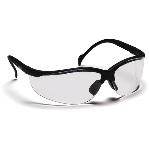 Safety Glasses - Clear, Anti-Fog Lens, Black Frame - Benchmark Tooling