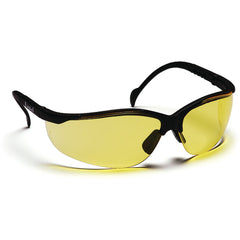 Safety Glasses - Amber Lens, Black Frame Venture II Style - Benchmark Tooling