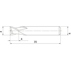 MS2ESD0400L35S04 CARBIDE ENDMILL