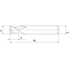 MS2ESD0400L45S04 CARBIDE ENDMILL