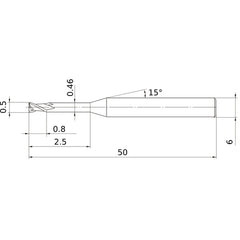 MS2XL6D0050N025 CARBIDE ENDMILL