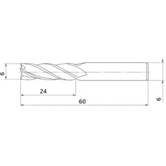 MS4JCD0600 CARBIDE ENDMILL