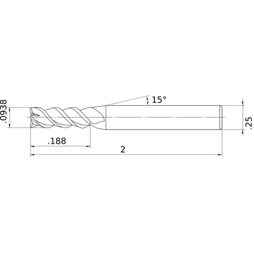 MSMHZDD3/32 CARBIDE ENDMILL