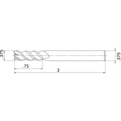 MSMHZDD3/8 CARBIDE ENDMILL