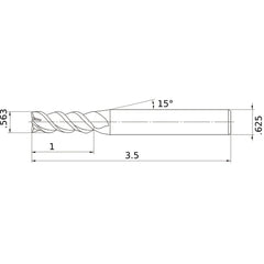 MSMHZDD9/16 CARBIDE ENDMILL