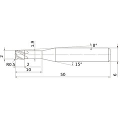 VCPSRBD0200N10R05 CARBIDE ENDMILL