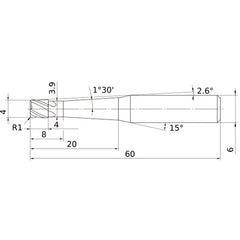 VCPSRBD0400N08L20R10 CARBIDE ENDMIL