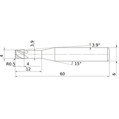 VCPSRBD0400N12R05 CARBIDE ENDMILL