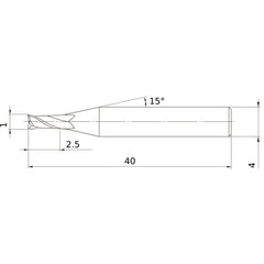 VF2MVD0100 SOLID CARBIDE EM