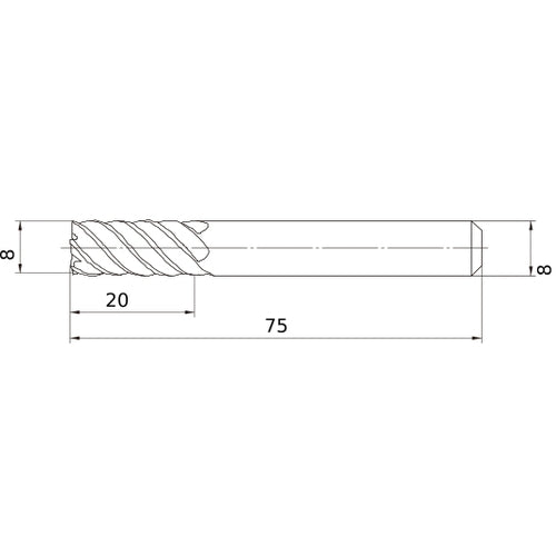 VFMDD0800 SOLID CARBIDE EM