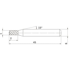 VFSDD0100 SOLID CARBIDE EM