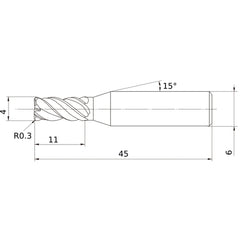 VQMHVRBD0400R030 CARBIDE ENDMILL