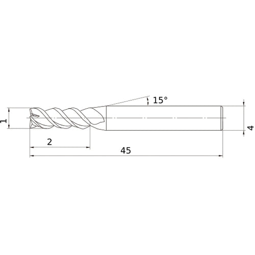 VQMHZVD0100 CARBIDE ENDMILL