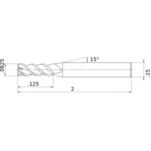 VQMHZVD1/16 CARBIDE ENDMILL