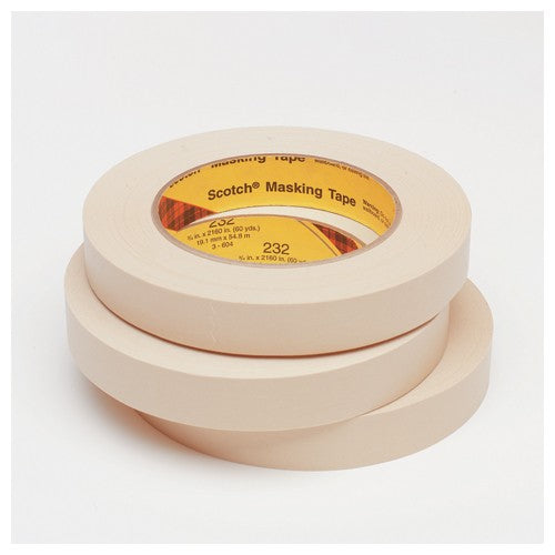 3M High Performance Masking Tape 232 Tan 12 mm × 55 m 6.3 mil - Benchmark Tooling