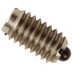 End Force Spring Plunger - 0.50 lbs Initial End Force, 3.5 lbs Final End Force (6–32 Thread) - Benchmark Tooling