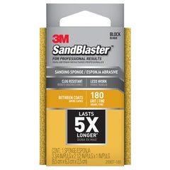 ‎3M SandBlaster Advanced Sanding Sanding Sponge 20907-180 180 grit 3-3/4″ × 2-1/2 × 1″ - Benchmark Tooling