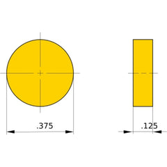RNGN 32 flat_top MBS140, 3.18 mm Thick, 9.525 mm Inscribed Circle, Turning Indexable Insert