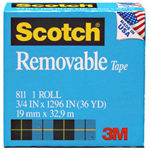 Scotch Removable Tape 811 1″ × 2592″ Boxed - Benchmark Tooling