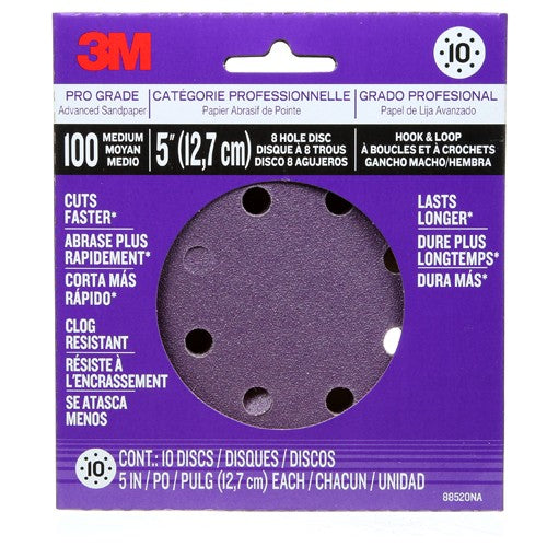 ‎3M Pro Grade Sanding Discs 88520NA-9-B 5″ × 8 Hole 100 grit - Benchmark Tooling