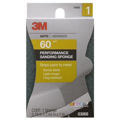 ‎3M Performance Sanding Sponge 03068 1 inch × 2-5/8 inch 60 Grit - Benchmark Tooling