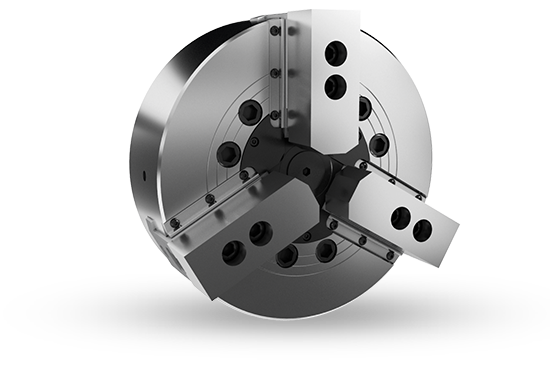 Auto Strong VRA Series Non through-hole power chuck for vertical lathe (adapter included) - Part # V-232RA15 - Exact Industrial Supply