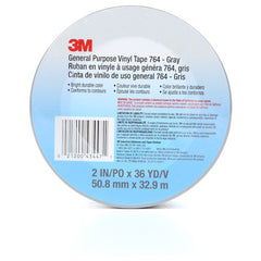 3M General Purpose Vinyl Tape 764 Gray 2″ × 36 yd 5 mil Individually Wrapped Conveniently Packaged - Benchmark Tooling