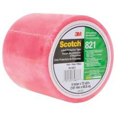 List 821 4" x 72 yds Labelgard Film Tape - Pink - Benchmark Tooling